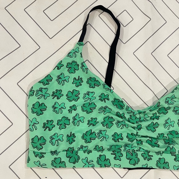 MeUndies Shamrock 'Best of Luck' Ruched Bralette - Picture 2 of 8